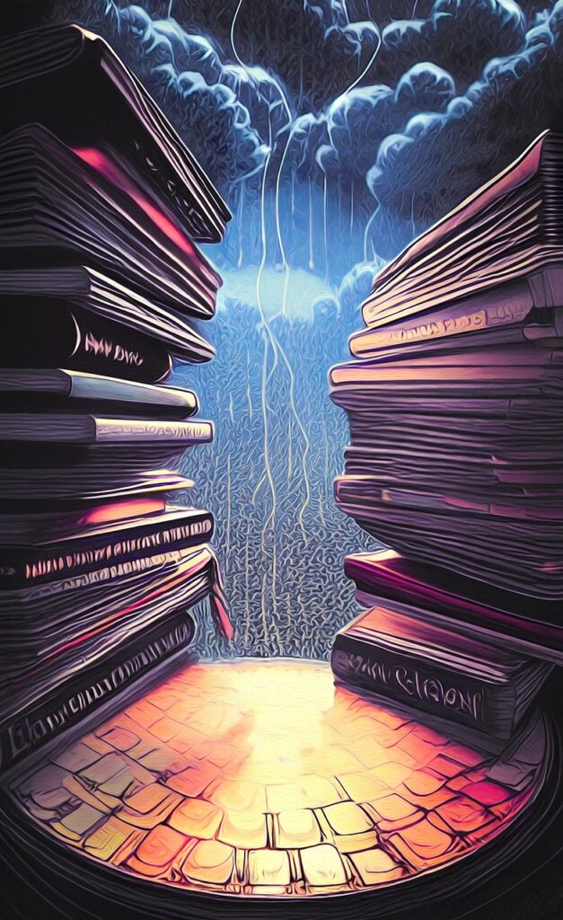 ai generated, books, painting-7499668.jpg